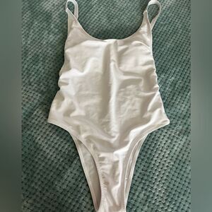 Ladies White One Piece Swimsuit
